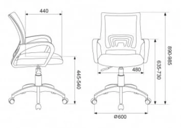 Кресло офисное Бюрократ CH-695NLT Темно-серый