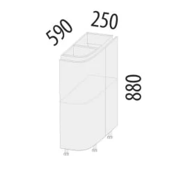 Напольный шкаф торцевой (прав) Дакота 103.64