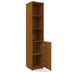 Шкаф для документов узкий с тонированными стеклами Р.П-4СТ Ясень светлый