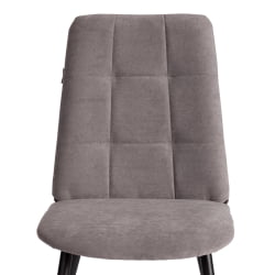 Металлический стул Asti TREND, велюр, серый/черный, 29, 47х54х86 см