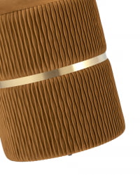 Пуф Джесси с ящиком велюр Горчичный