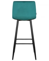 Стул барный ДОБРИН НИCОЛЕ (черные матовые ножки, морской волны велюр (108-119)) 2 шт / DOBRIN NICOLE