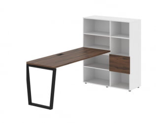 Рабочая станция ЕДИС ЕВРСТ 1117 Дуб Денвер темный Черный Белый / EDIS EVRST