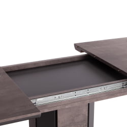 Большой обеденный стол SKAT ЛДСП/МДФ, 120-160х80х75 см, Оникс/Графит