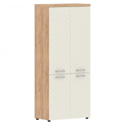 Шкаф с глухими средними и малыми дверьми Torr LUX TLHC 85.3 Дуб Бофорд Латте