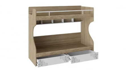 Детская кровать с бортиком Оксфорд ТД-139.11.01 Ривьера Белый с рисунком