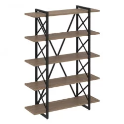 Стеллаж на регулируемых опорах - 5 полок LOFT VR.L-MST.O-5.8V Металл черный Дуб Аризона