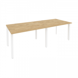 Стол переговорный (2 столешницы) ONIX O.MP-PRG-2.2 Тиквуд Светлый/Белый