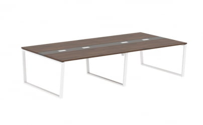 Стол переговорный EDIS EVCT 3116 Дуб Денвер темный Мокко Белый