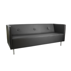 Диван офисный Скайнет тройной модуль А черный Ecotex 3001