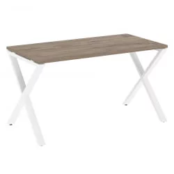 Стол рабочий LOFT VR.L-SRX-3.7 Металл белый Тиквуд темный