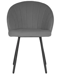 Стул обеденный DOBRIN NAOMI (ЭМАЛЬ ЧЕРНЫЙ МУАР велюр Catania Stone)