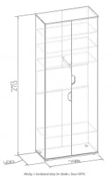 Шкаф для одежды и белья Автобус 4 Красный(молодежная)