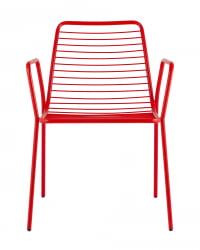 Стул Дели с подлокотниками металл Красный