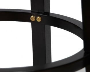 Круглый барный табурет DOBRIN BOB BAR (капучино, черный) 2 шт