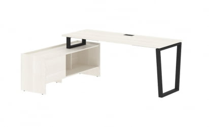 Стол с тумбой EDIS EVCT 19614 Ясень Траун Черный