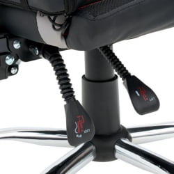 Кресло компьютерное CРОМЕКС (КРОМЕКС) Куантум ГМ-155 РГБ экокожа черное/красное/серое / CROMEX Quantum GM-155 RGB