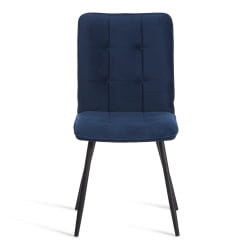 Металлический стул Bari велюр, 46х55х89, Blue (синий)
