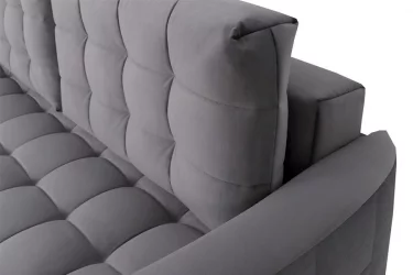 Серый диван из велюра Бремен 1 Стандарт Альба темно-серый