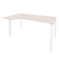 Стол эргономичный левый на П-образном м/к ONIX O.MP-SA-1L Денвер Светлый/Белый