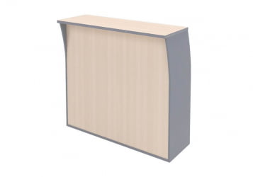 Стойка ресепшн прямая IMAGO РС-2 Клен Металлик