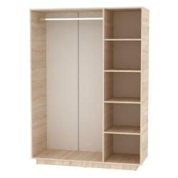 Шкаф распашный Аврора(Х22)1872х1351х540(Белый) / Аврора(H22)1872х1351х540(Белый)