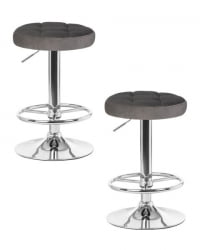 Табурет барный DOBRIN BRUNO (серый велюр (MJ9-75)) 2 шт