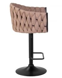 Стул барный DOBRIN LEON (коричневая ткань (LAR 275-3)) 2 шт