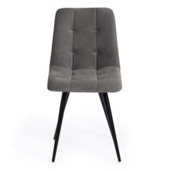 Стул CHILLY (mod. 7095-1) / 1 шт. в упаковке ткань/металл, 45x53х88 см, высота до сиденья 50 см, серый barkhat 26/черный