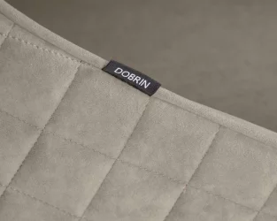 Стул обеденный DOBRIN STELLA (ЭМАЛЬ ЧЕРНЫЙ МУАР велюр Catania Cocoa)