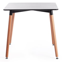 Обеденный стол JOHN (mod. T1003) МДФ/дерево, 80 х 80 х 75 см , Black (черный)/ Natural (натуральный)