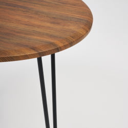 Стол журнальный HURON МДФ/металл, 55*55*45 см, Дуб Американский (ножки черные)