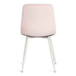 Стул со спинкой CHILLY (mod. 7094-1) вельвет/металл, 44,5х52,5х86 см, pink (розовый) HLR39 / белый