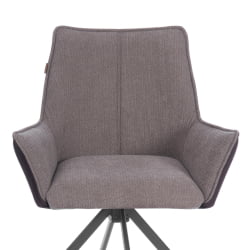 Кресло Murano/Мурано опора 360, велюр/букле (HYP)/Экокожа, бежевый/коричневый