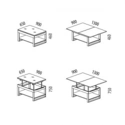Стол-трансформер Агат-36 Белый шпон