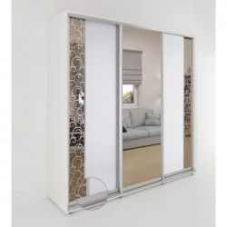 Шкаф-купе 3-х дверный Акцент-Вера КС 2400х600  Выбеленное дерево