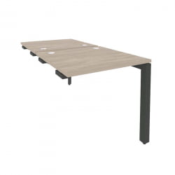 Стол-приставка двойной на П-образном м/к к опорным элем. ОНИКС О.МП-Д.СПР-0.8 Дуб Аттик/Антрацит / ONIX O.MP-D.SPR-0.8