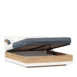 Кровать двуспальная 1600 с подъёмным механизмом Фиджи ЛД 659.078.000 Дуб Золотой Белый