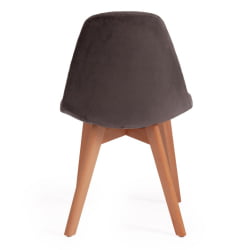 Стул CINDY SOFT (mod. C1021F1) / 1 шт. в упаковке вельвет/дерево бук, 53 х 45 х 81 см , серый (HLR 24)/натуральный