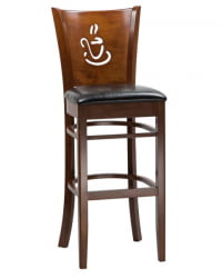 Стул барный DOBRIN JERRY BAR (шоколад, черный) 2 шт