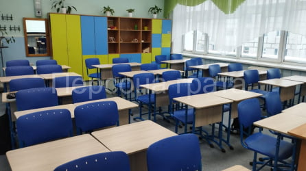 Стол ученический 1-местный регулируемый (рост 3-5) 600х500 мм ЛДСП Бук/Металл Серый