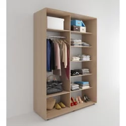 Шкаф-купе 2-х дверный Акцент-Сим Д 1200х600 Дуб молочный