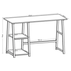 Стол на металлокаркасе BRABIX LOFT CD-006 Дуб антик