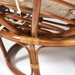 Кресло PAPASAN 23/01 W /с подушкой/ диаметр подушки 129 см, 115х101х104 см, Pecan (орех), ткань Старт