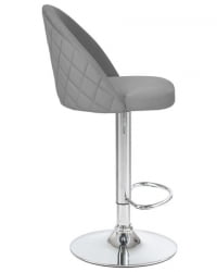 Стул барный ДОБРИН МИЛАНА (серый велюр (МДЖ9-75)) 2 шт / DOBRIN MILANA (MJ9-75))