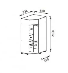 Шкаф угловой ПМ-8 Юниор-6