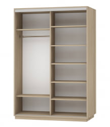 Шкаф-купе двухдверный Экспресс Дуо Медиум 1600х2400h Ясень шимо светлый