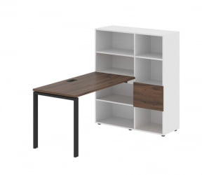 Рабочая станция ЕДИС ЕУРСТ 1113 Дуб Денвер темный Черный Белый / EDIS EURST