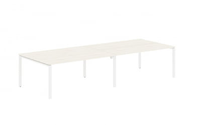 Бенч-система 4-местная ЕДИС ЕУВСТ 3513 Ясень Траун Белый / EDIS EUWST