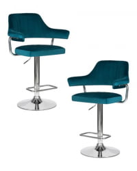 Стул барный DOBRIN CHARLY (морской волны велюр (MJ9-99)) 2 шт